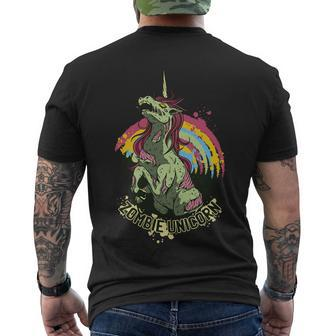 Scary Zombie Unicorn Men's T-shirt Back Print - Thegiftio UK