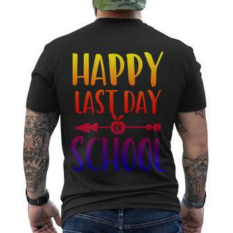 School Funny Gift Happy Last Day Of School Gift V2 Men's Crewneck Short Sleeve Back Print T-shirt - Monsterry