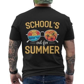 Schools Out For Summer Funny Happy Last Day Of School Gift Men's Crewneck Short Sleeve Back Print T-shirt - Monsterry CA