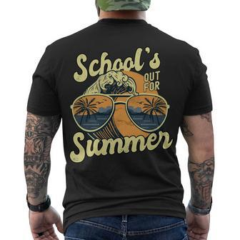 Schools Out For Summer For Teacher Cool Last Day Vintage Men's T-shirt Back Print - Seseable