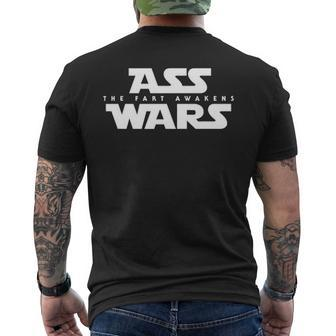 Sci Fi Ass Battle Horny Space Nerd Men's Back Print T-shirt | Mazezy