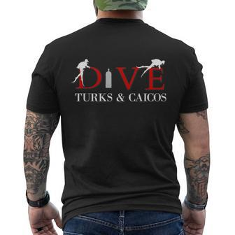 Scuba Dive Turks And Caicos Souvenir Men's Crewneck Short Sleeve Back Print T-shirt - Monsterry AU