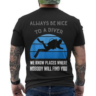 Scuba Diver Funny Quote Love Dive Diving Humor Open Water Men's Crewneck Short Sleeve Back Print T-shirt - Monsterry UK