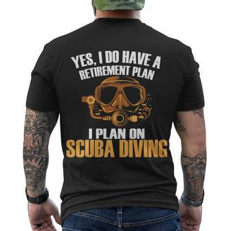 Scuba Diving Retirement Plan Men's Crewneck Short Sleeve Back Print T-shirt - Monsterry DE