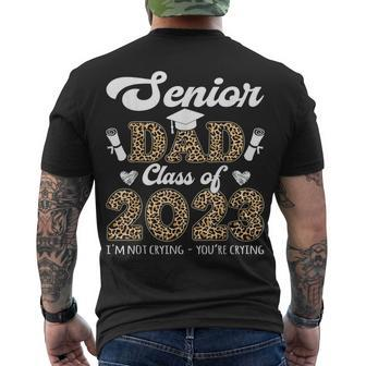 Senior Dad 2023 Class Of 2023 Graduate Dad Grad Senior 23 Men's T-shirt Back Print - Thegiftio UK