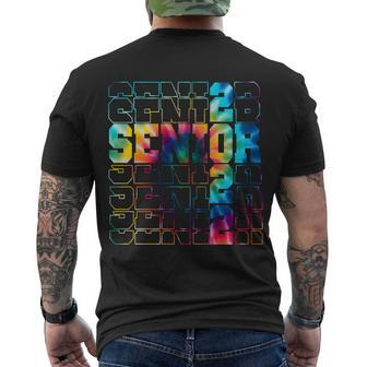 Senior Graduation Seniors 2022 Colorful Tie Dye Men's Crewneck Short Sleeve Back Print T-shirt - Monsterry