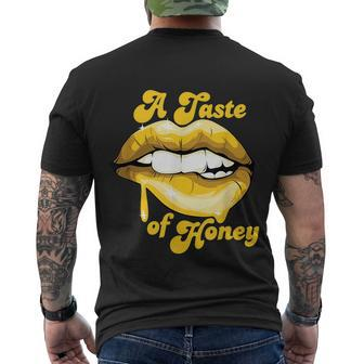 Sexy A Taste Biting Lip Dripping Of Honey Sexy Lips Biting Men's T-shirt Back Print - Thegiftio UK