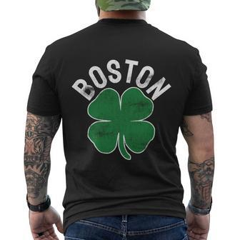 Shamrock Massachusetts Boston St Patricks Day Irish Green Men's T-shirt Back Print - Thegiftio UK
