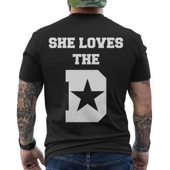She Loves The D Dallas Texas Pride Tshirt Men's Crewneck Short Sleeve Back Print T-shirt - Monsterry UK