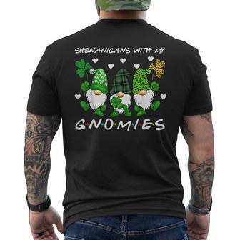 Shenanigans With My Gnomies St Patricks Day Gnome Shamrock Men's T-shirt Back Print - Thegiftio UK