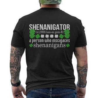 Shenanigans Shenanigator Definition St Patricks Day Men's T-shirt Back Print - Thegiftio UK