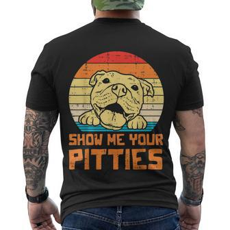 Show Me Pitties Retro Pitbull Pitty Dog Lover Owner Men's T-shirt Back Print - Thegiftio UK