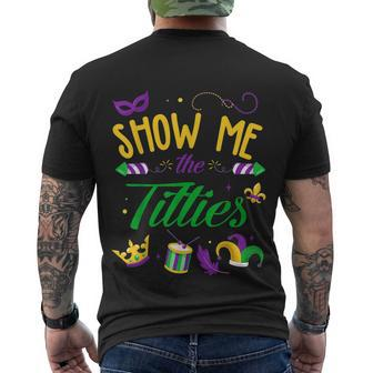 Show Me The Titties Mardi Gras Men's T-shirt Back Print - Thegiftio UK