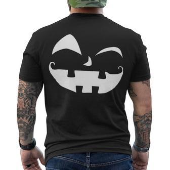 Silly Jack O Lantern Face Tshirt Men's Crewneck Short Sleeve Back Print T-shirt - Monsterry AU