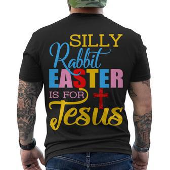 Silly Rabbit Easter Is For Jesus Colorful Cross Men's Crewneck Short Sleeve Back Print T-shirt - Monsterry UK
