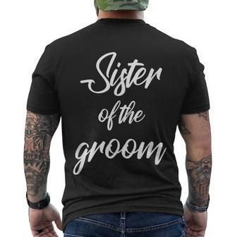 Sister Of The Groom Wedding Shower Wedding Squad Men's T-shirt Back Print - Thegiftio UK