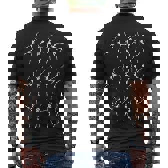 Skeleton Dancing Ballet Halloween Skeleton Ballerina Men's T-shirt Back Print - Seseable