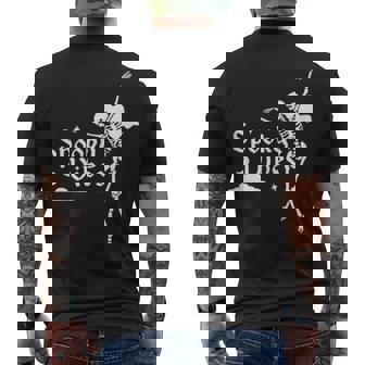 Skeleton Dancing In The Moonlight Spooky Vibes Halloween Men's T-shirt Back Print - Seseable