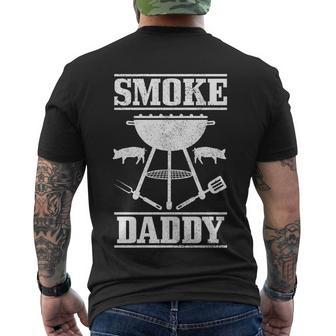 Smoke Daddy Bbq Barbecue Chef Fathers Day Grilling Dad Men's T-shirt Back Print - Thegiftio UK