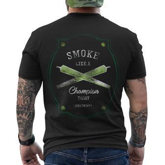 Smoke Like A Champion Men's Crewneck Short Sleeve Back Print T-shirt - Monsterry UK