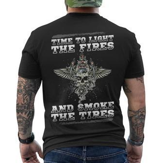 Smoke The Tires Men's Crewneck Short Sleeve Back Print T-shirt - Seseable