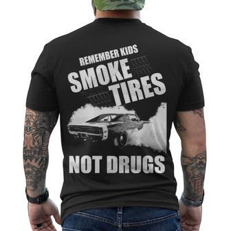 Smoke Tires V2 Men's Crewneck Short Sleeve Back Print T-shirt - Seseable