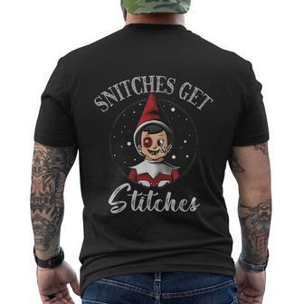 Snitches Get Stitches Tshirt V2 Men's Crewneck Short Sleeve Back Print T-shirt - Monsterry AU