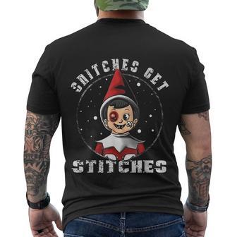 Snitches Get Stitches V2 Men's Crewneck Short Sleeve Back Print T-shirt - Monsterry AU