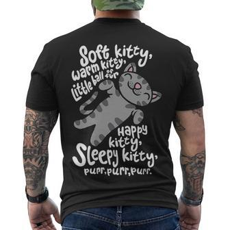 Soft Kitty Warm Kitty V3 Men's Crewneck Short Sleeve Back Print T-shirt - Seseable