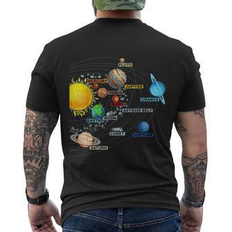 Solar System Planets Astronomy Space Science Girls Boys Tshirt Men's Crewneck Short Sleeve Back Print T-shirt - Monsterry