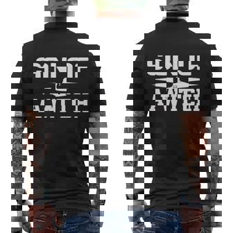 Son Of A Witch Halloween Quote Men's Crewneck Short Sleeve Back Print T-shirt - Monsterry