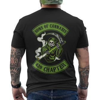 Sons Of Cannabis 420 Chapter Men's Crewneck Short Sleeve Back Print T-shirt - Monsterry AU