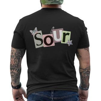 Sour Floral Logo Men's Crewneck Short Sleeve Back Print T-shirt - Monsterry CA
