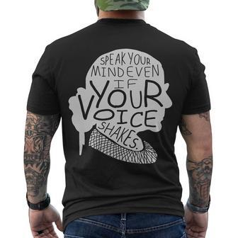 Speak Your Mind Even If Your Voice Shakes V2 Men's Crewneck Short Sleeve Back Print T-shirt - Monsterry AU
