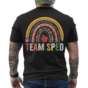 Special Education Teacher Sped Leopard Boho Rainbow 1 Men's T-shirt Back Print - Thegiftio UK