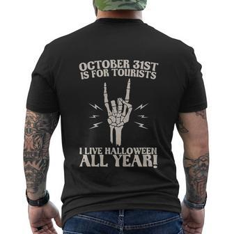 I Spend All Year Waiting For Halloween October 21St Live All Year Men's T-shirt Back Print - Seseable