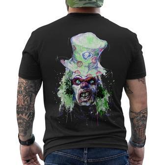 Spooky Clown Face Men's Crewneck Short Sleeve Back Print T-shirt - Monsterry