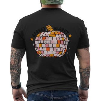 Spooky Groovy Pumpkin Halloween Day Retro Halloween Men's T-shirt Back Print - Thegiftio UK