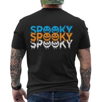 Spooky Spooky Spooky Halloween Quote V4 Men's Crewneck Short Sleeve Back Print T-shirt - Monsterry AU