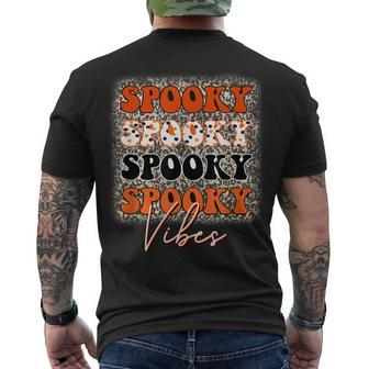 Spooky Vibes Leopard Easy Diy Halloween Costume Retro Men's T-shirt Back Print - Seseable