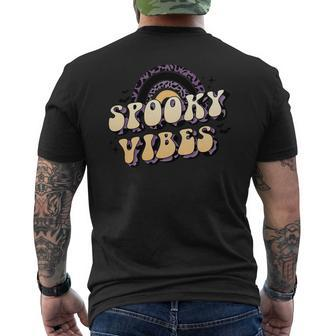 Spooky Vibes Leopard Rainbow Halloween Men's T-shirt Back Print - Seseable