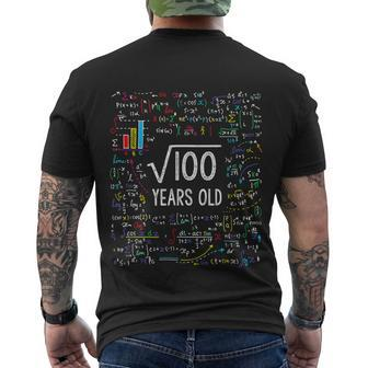 Square Root Of 100 10Th Birthday 10 Year Old Gifts Math Bday Tshirt Men's Crewneck Short Sleeve Back Print T-shirt - Monsterry