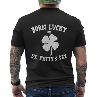 St Patricks Day Birthday St Patricks Day Men's Crewneck Short Sleeve Back Print T-shirt - Monsterry