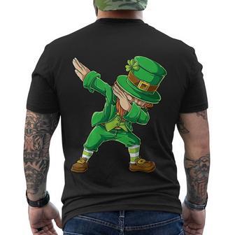 St Patricks Day Dabbing Leprechaun Boys Kids Men Dab Youth Men's Crewneck Short Sleeve Back Print T-shirt - Monsterry AU