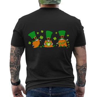 St Patricks Day Gnome V2 Men's Crewneck Short Sleeve Back Print T-shirt - Monsterry
