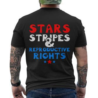 Stars Stripes And Reproductive Rights 4Th Of July V3 Men's Crewneck Short Sleeve Back Print T-shirt - Monsterry UK