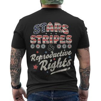 Stars Stripes Reproductive Rights Patriotic 4Th Of July Cute Men's Crewneck Short Sleeve Back Print T-shirt - Monsterry
