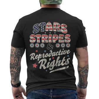 Stars Stripes Reproductive Rights Patriotic 4Th Of July Usa Flag Men's Crewneck Short Sleeve Back Print T-shirt - Monsterry