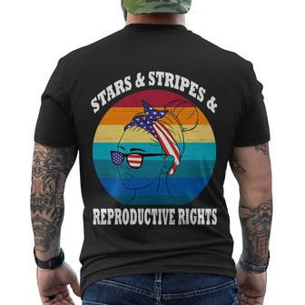 Stars And Stripes And Reproductive Rights Pro Choice Men's T-shirt Back Print - Thegiftio UK