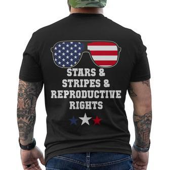 Stars Stripes Reproductive Rights Stars Stripes Sunglasses Gift Men's Crewneck Short Sleeve Back Print T-shirt - Monsterry DE